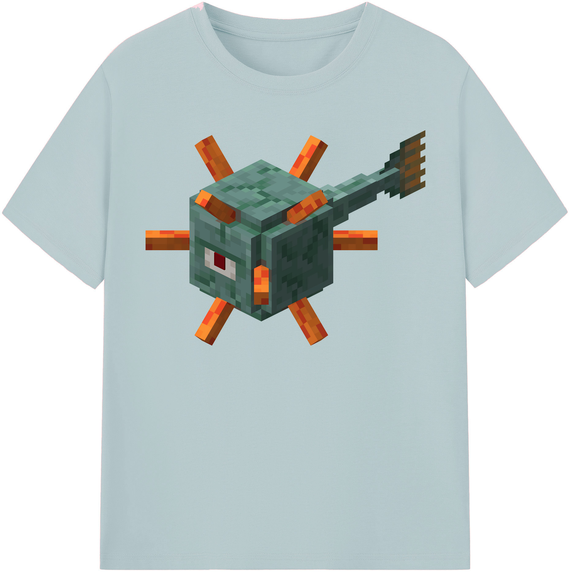 （画像用） マインクラフト ブロックの世界 Minecraft MC Block world 綿100％半袖Tシャツ（フロントプリント）